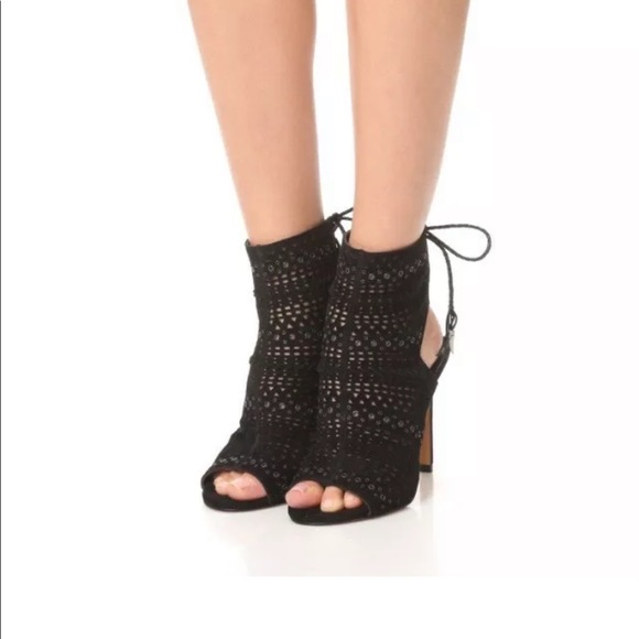 Dolce Vita Harmon black suede stiletto heels - Picture 2 of 4